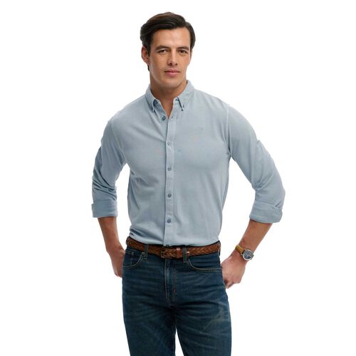 Superdry Vintage Destroy Pique Long Sleeve Shirt
